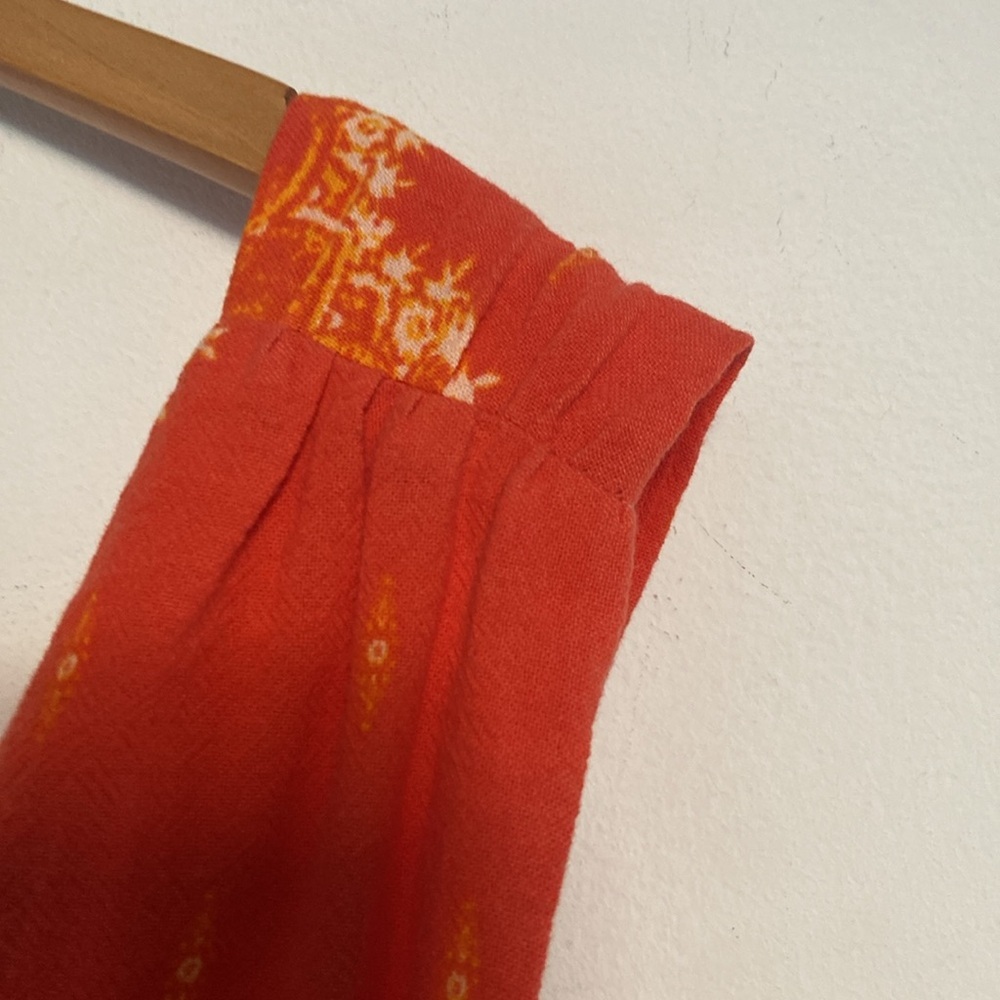 Free People Setting Sun orange sleeveless 100% cotton jumpsuit - Picture 7 of 13